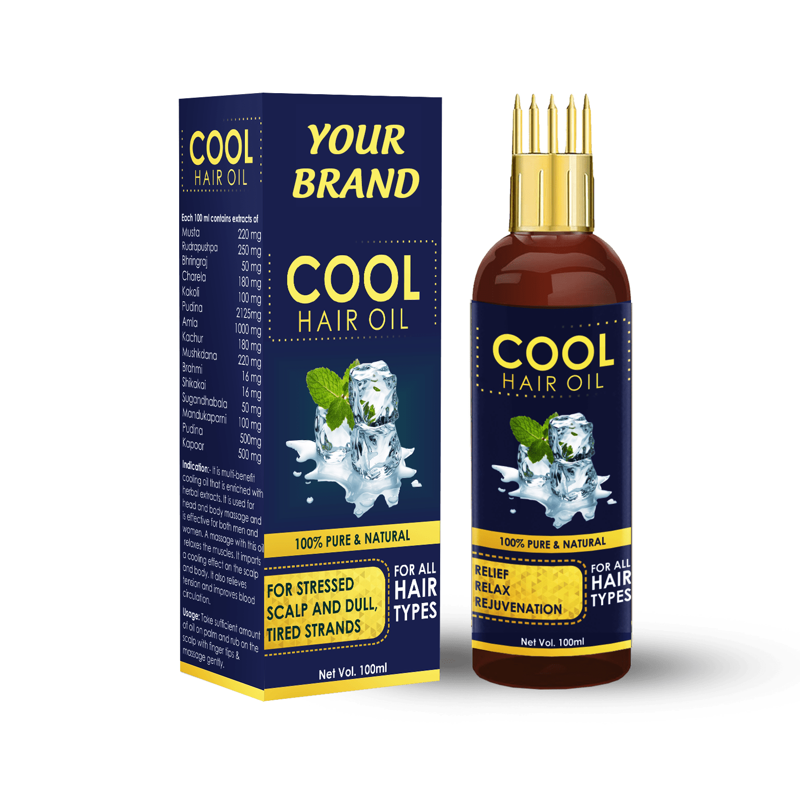 COOL HAIR OIL(RELIEVES, RELAXES, REJUVENATES)
